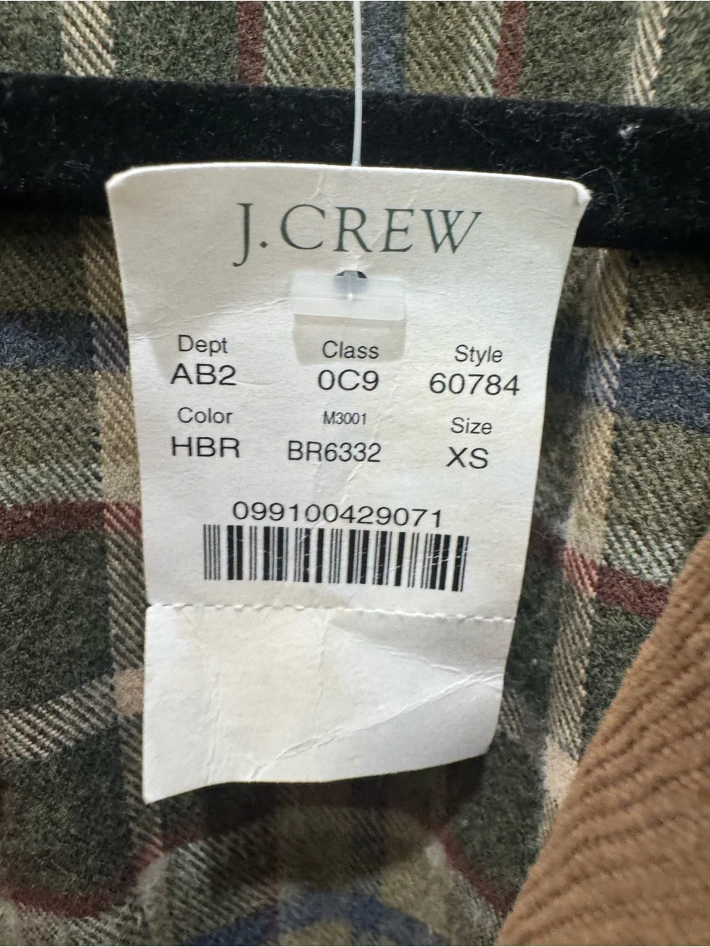 J.Crew NWT Tan Barn Jacket XS Corduroy Collar Thinsulate Insulated Chore Coat